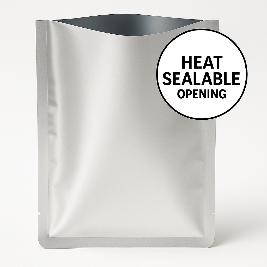 Mylar heat sealable pouch 26cm x 35cm (260mm x 350mm), large flat food grade storage bag with heat seal opening – VacuumSealBags.co.nz