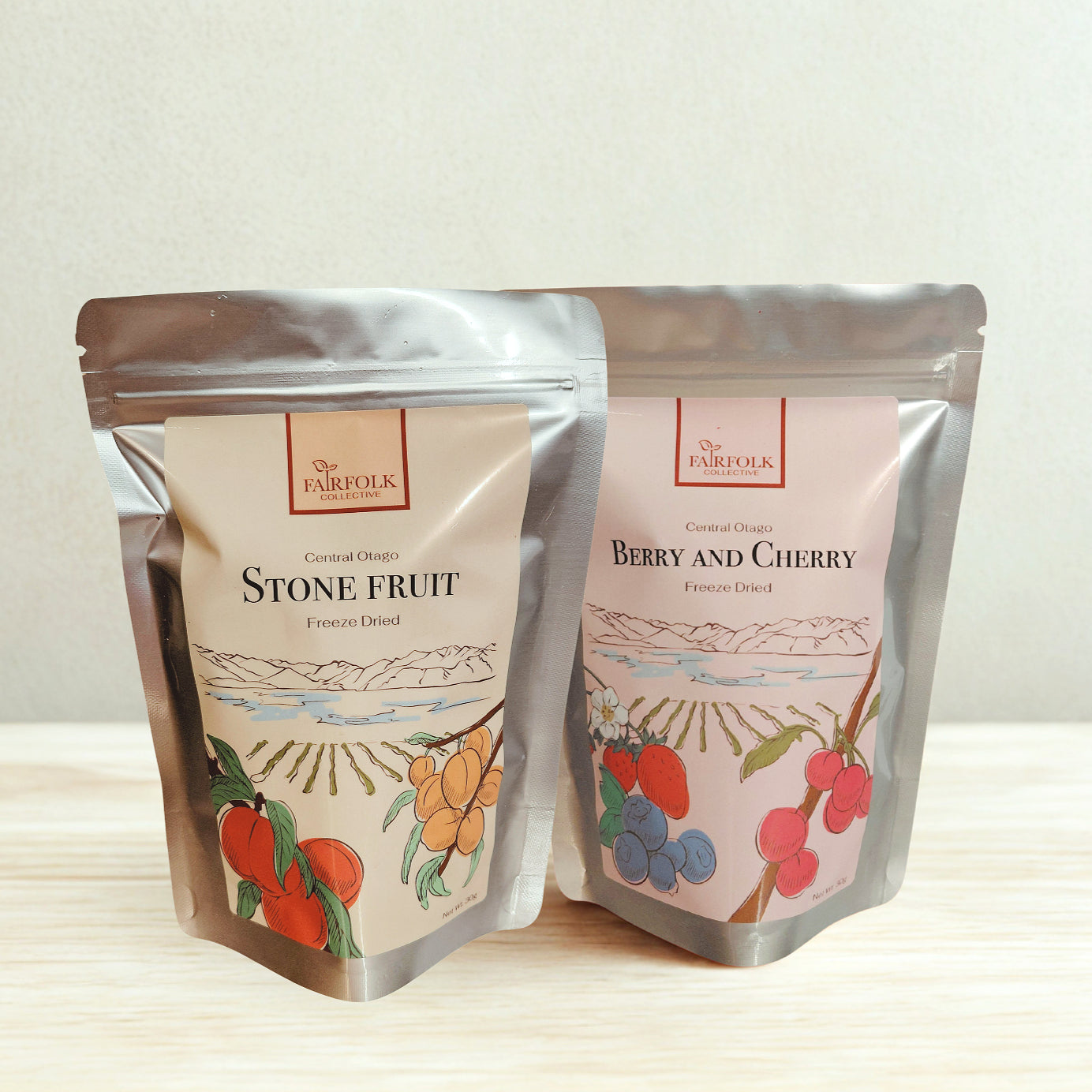 Fairfolk Collective Freeze Dried Fruit Packaged in food grade packaing