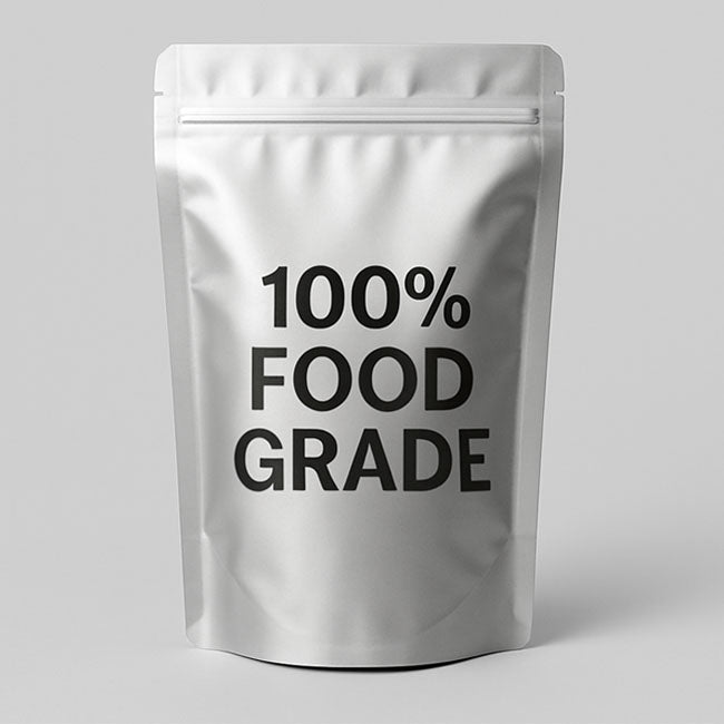 100% food grade silver Mylar stand-up pouch safe for food storage – Order online at VacuumSealBags.co.nz