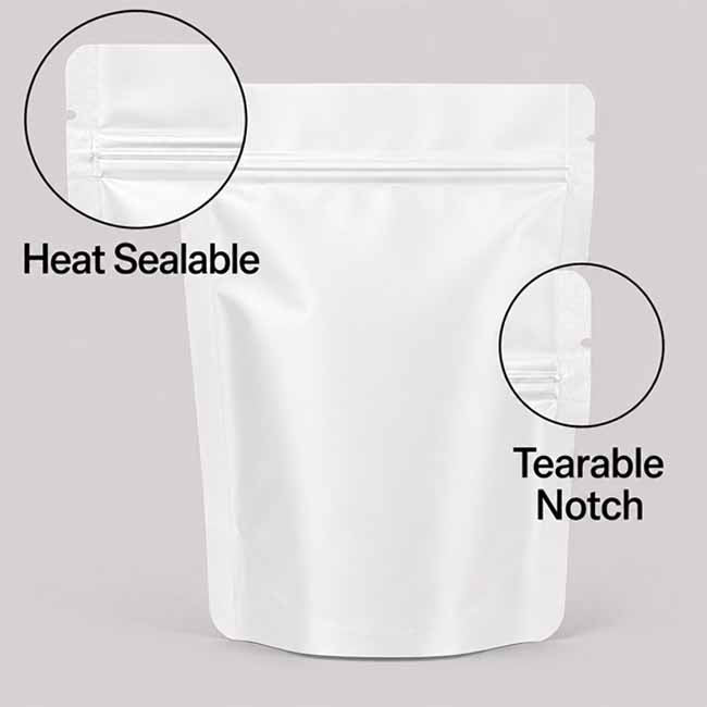 White Aluminized Zip Lock Bag - Sealable - shop online vacuumsealbags.co.nz