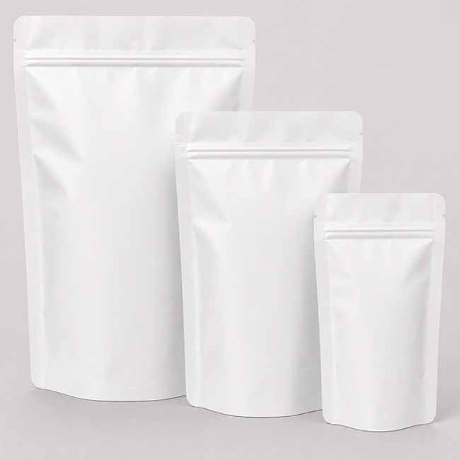 White Aluminized Zip Lock Bag - shop online vacuumsealbags.co.nz