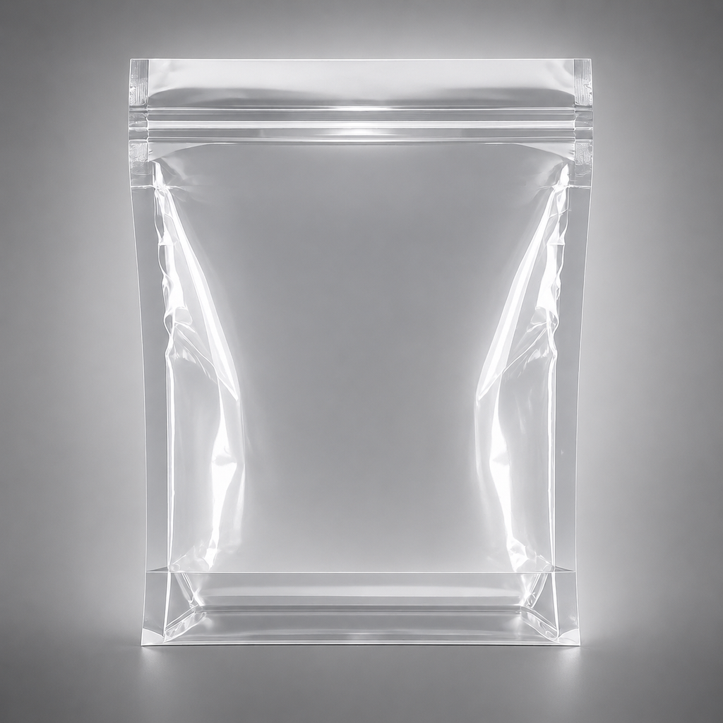 Clear zip lock PE pouch flat bottom - shop online vacuumsealbags.co.nz