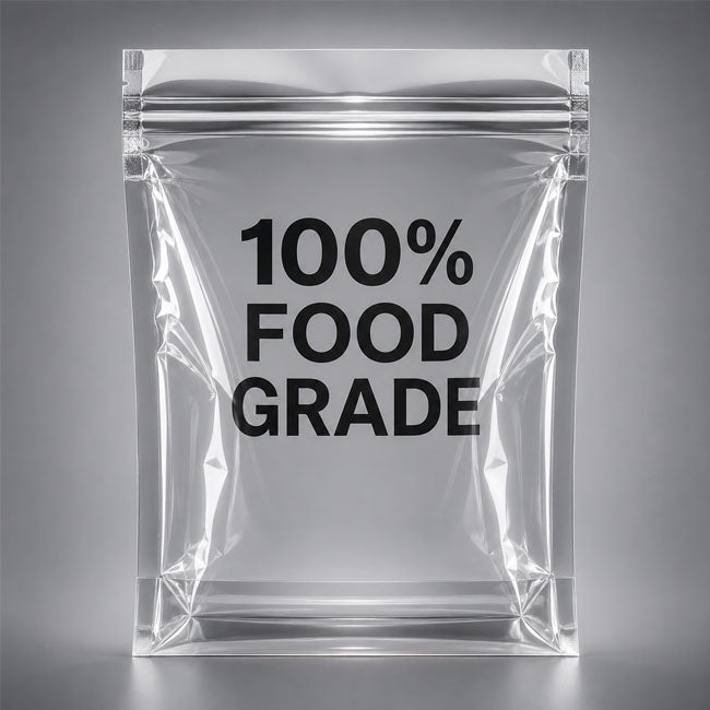 Clear Flat Bottom Zip Lock Pouch - 100% Food Grade - Shop online vacuumsealbags.co.nz