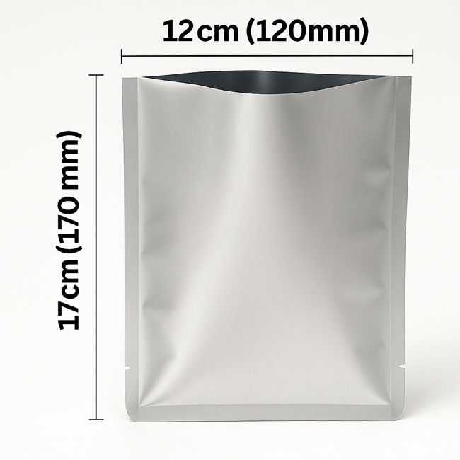 Mylar Pouch Heat seal 12cm x 17cm - Mylar Food Pouch - vacuumsealbags.co.nz